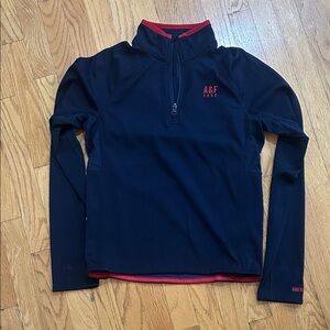 Abercrombie & Fitch Black Pullover with Red Logo